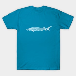 Hand drawn Sturgeon Fish design T-Shirt